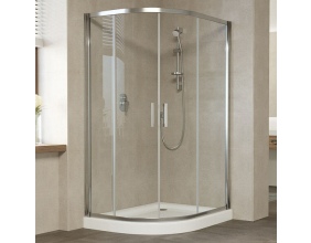 Душевой уголок Vegas Glass ZS-F 120*110 08 01 профиль глянцевый хром, стекло прозрачное 