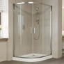 Душевой уголок Vegas Glass ZS-F 120*110 08 01 профиль глянцевый хром, стекло прозрачное 