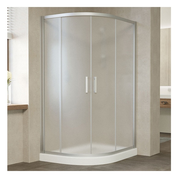 Душевой уголок Vegas Glass ZS-F 120*80 07 10 профиль матовый хром, стекло сатин 