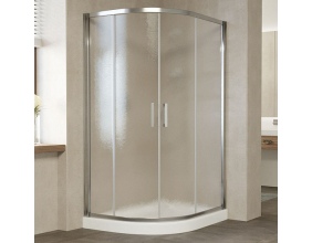 Душевой уголок Vegas Glass ZS-F 120*80 08 02 профиль глянцевый хром, стекло шиншилла 