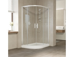 Душевой уголок Vegas Glass ZS-F 120*90 01 01 профиль белый, стекло прозрачное 