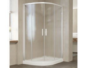Душевой уголок Vegas Glass ZS-F 120*90 01 02 профиль белый, стекло шиншилла 