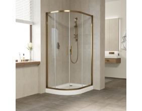 Душевой уголок Vegas Glass ZS-F 90*80 05 01 профиль бронза, стекло прозрачное 