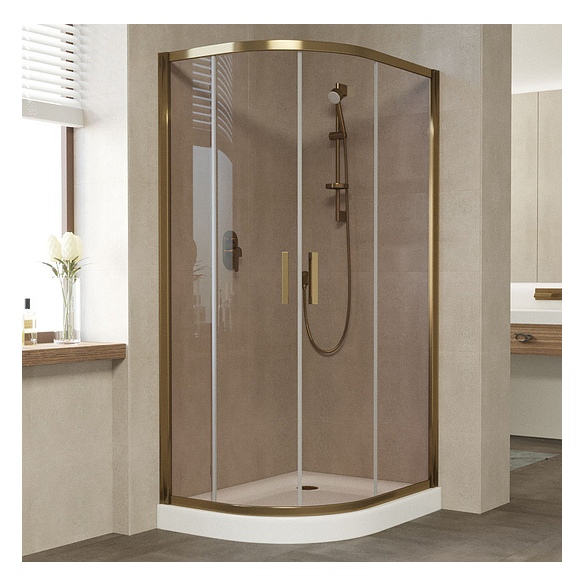 Душевой уголок Vegas Glass ZS-F 90*80 05 05 профиль бронза, стекло бронза 