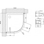 Душевой уголок Vegas Glass ZS-F 90*80 07 02 профиль матовый хром, стекло шиншилла 
