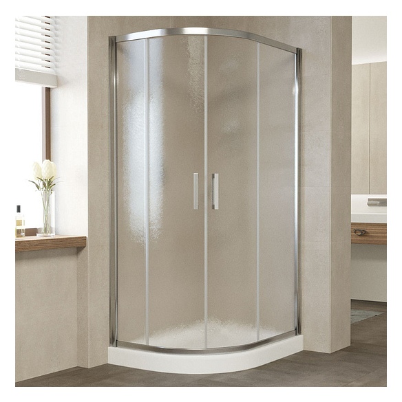 Душевой уголок Vegas Glass ZS-F 90*80 08 02 профиль глянцевый хром, стекло шиншилла 