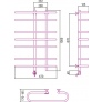 Полотенцесушитель электрический Сунержа Фурор 100x70 L 