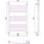 Полотенцесушитель водяной Сунержа Флюид+ 80x50
