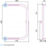 Полотенцесушитель водяной Сунержа П-образный 60x40 с 2 полками 