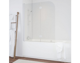 Шторка на ванну Vegas Glass E2V 120 01 01 L профиль белый, стекло прозрачное 