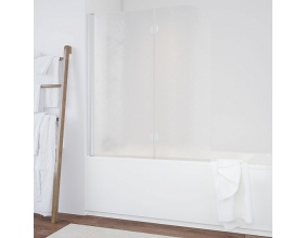 Шторка на ванну Vegas Glass E2V 120 01 02 L профиль белый, стекло шиншилла 